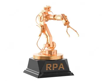 imagen de un trofeo con forma de brazo robótico